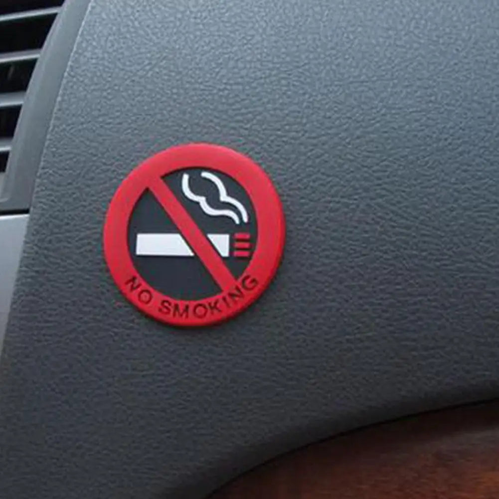 Pegatina "No Smoking" Redonda en Vinilo para Coche 🚭