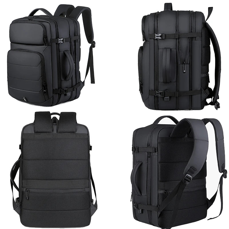 Mochila Expandible para Laptop de 17 Pulgadas con USB Impermeable - SUUTOO