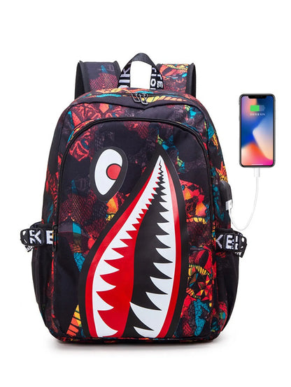 Mochila de Tiburón Camuflaje para Niños: Lujo y Aventura en Cada Paso 🦈