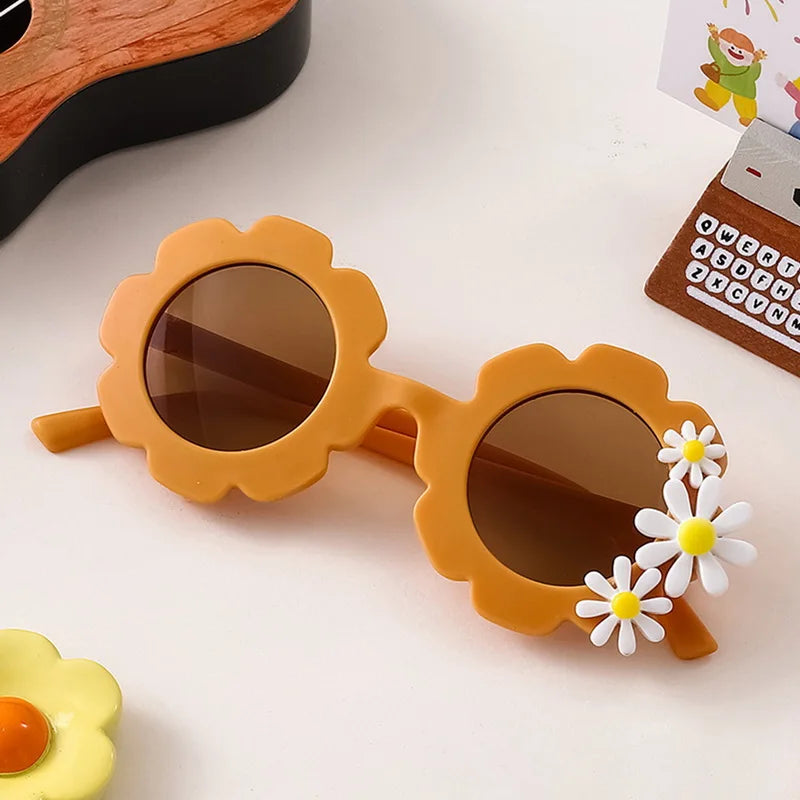 Gafas de Sol Infantiles Coreanas Daisy Round - Protección UV y Estilo Adorable! 🌟