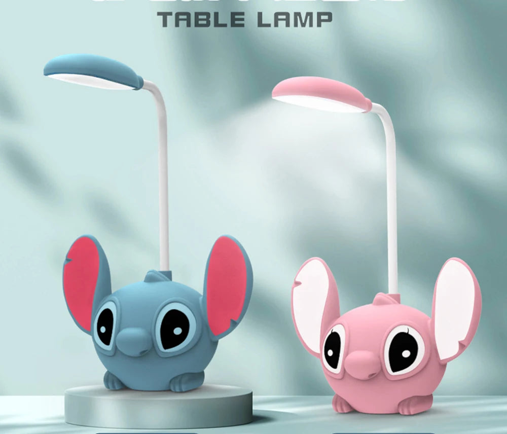 Lámpara de Escritorio Led Lilo & Stitch con Sacapuntas Plegable