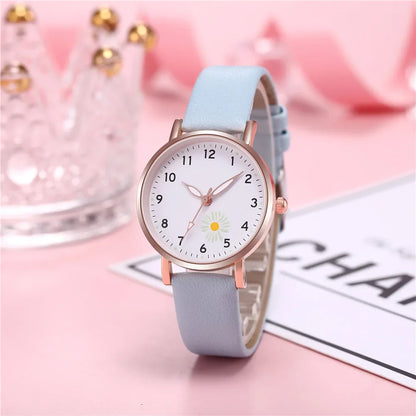 Reloj de Pulsera Moonbiffy: Elegancia Luminosa con Correa de Cuero Casual