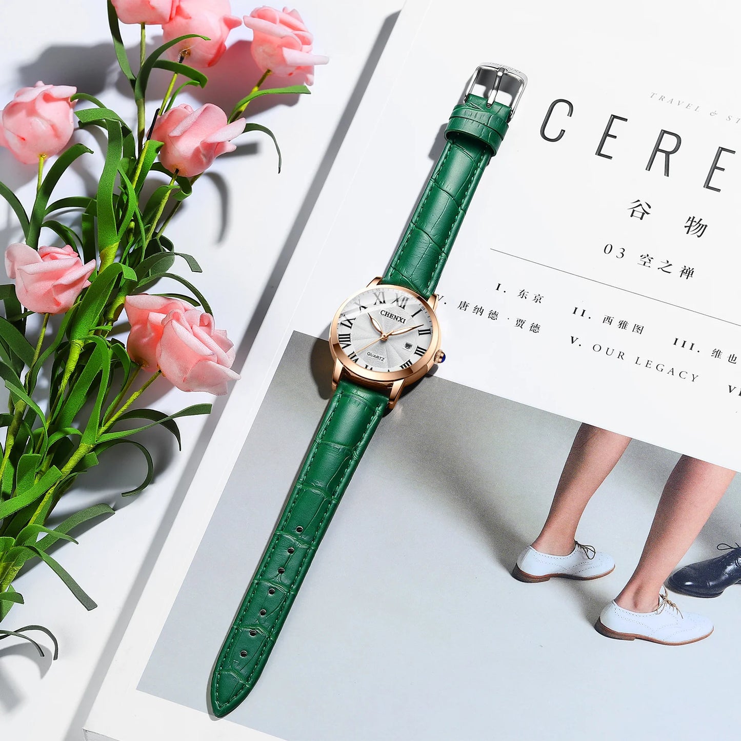 Reloj de Cuero CHENXI 301L para Mujer: Elegancia Empresarial a Prueba de Agua 🌟