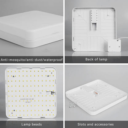 Lámpara de Techo Cuadrada Panel LED con Luces Frías/Neutras/Cálidas 20W-50W