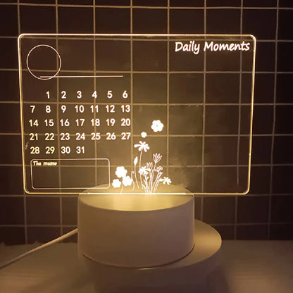 Tablero de Notas LED de Creative: Luz Nocturna Recargable con Mensajes Personalizados