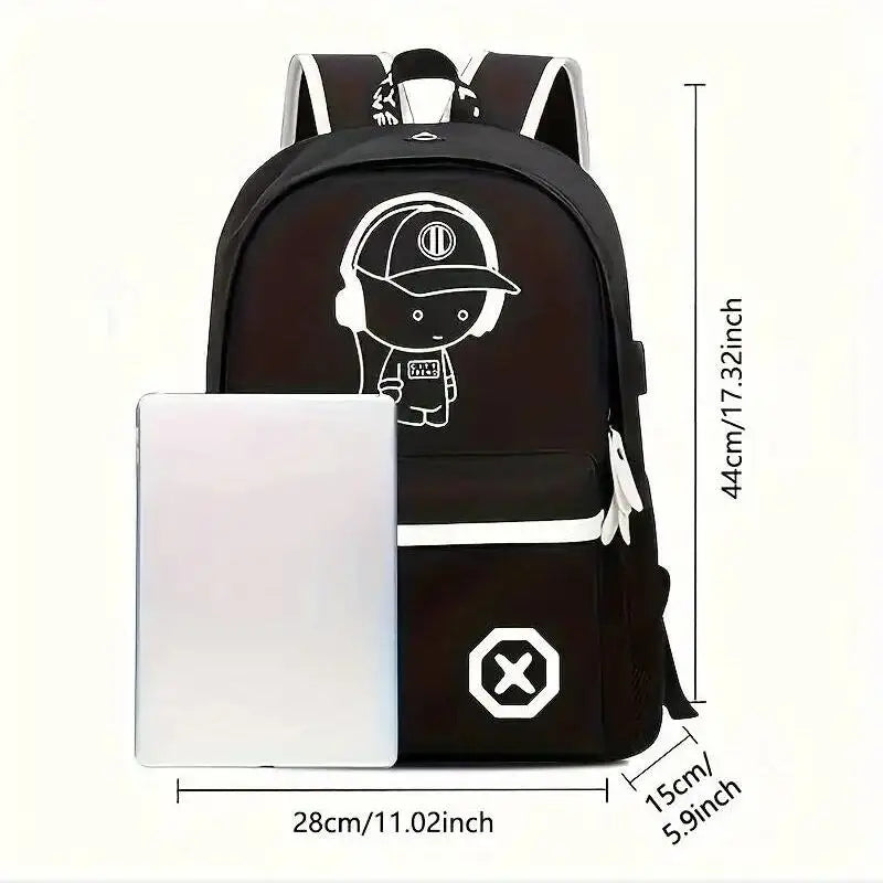 Mochila Luminosa USB para Laptop: Estilo y Funcionalidad ¡en un solo lugar!