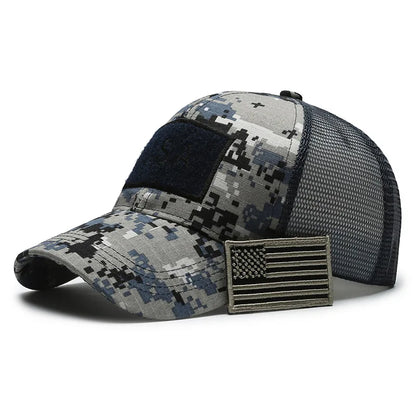 Gorro de Béisbol Hombre Camuflaje Bandera Americana 🧢