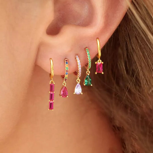 Pendientes Gota Multicolor: Elegancia Radiante 🌟