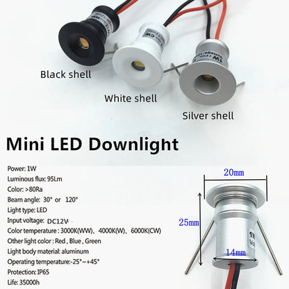 Foco Mini Spotlight Dimmable LED 1W - Iluminación Versátil y Duradera. ¡Envío rápido desde España!