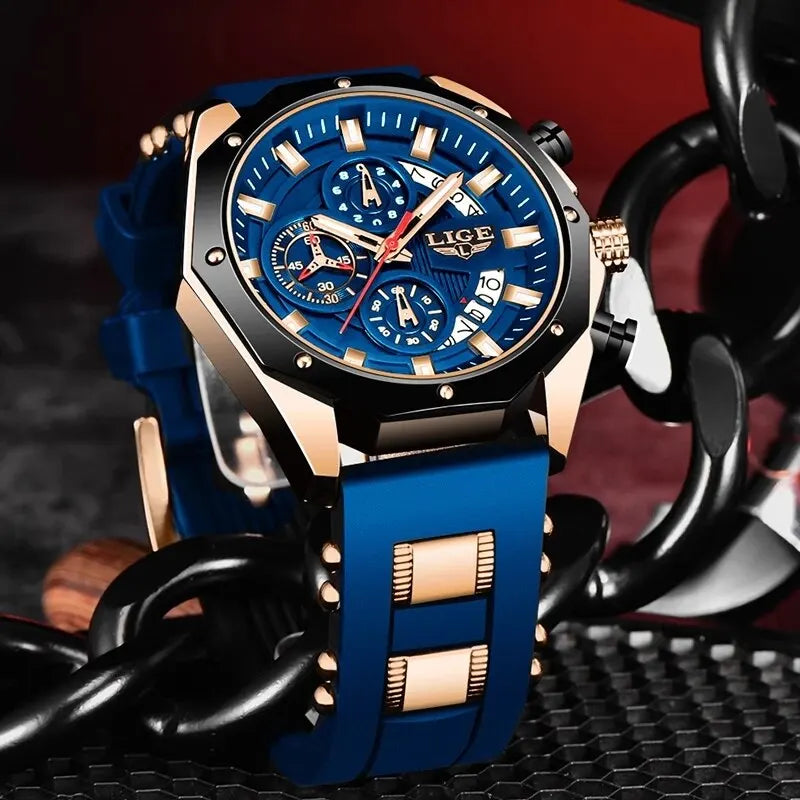 Reloj Deportivo LIGE Fashion Hombre - Resistente al Agua, Cronógrafo, Estilo Sofisticado 🕶️