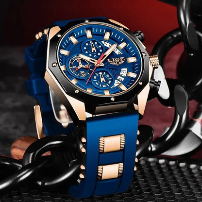 Reloj Deportivo LIGE Fashion Hombre - Resistente al Agua, Cronógrafo, Estilo Sofisticado 🕶️