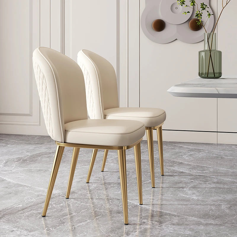 Silla de Comedor de Cuero Blanco Tongyue: Elegancia y Comodidad Moderna 🪑