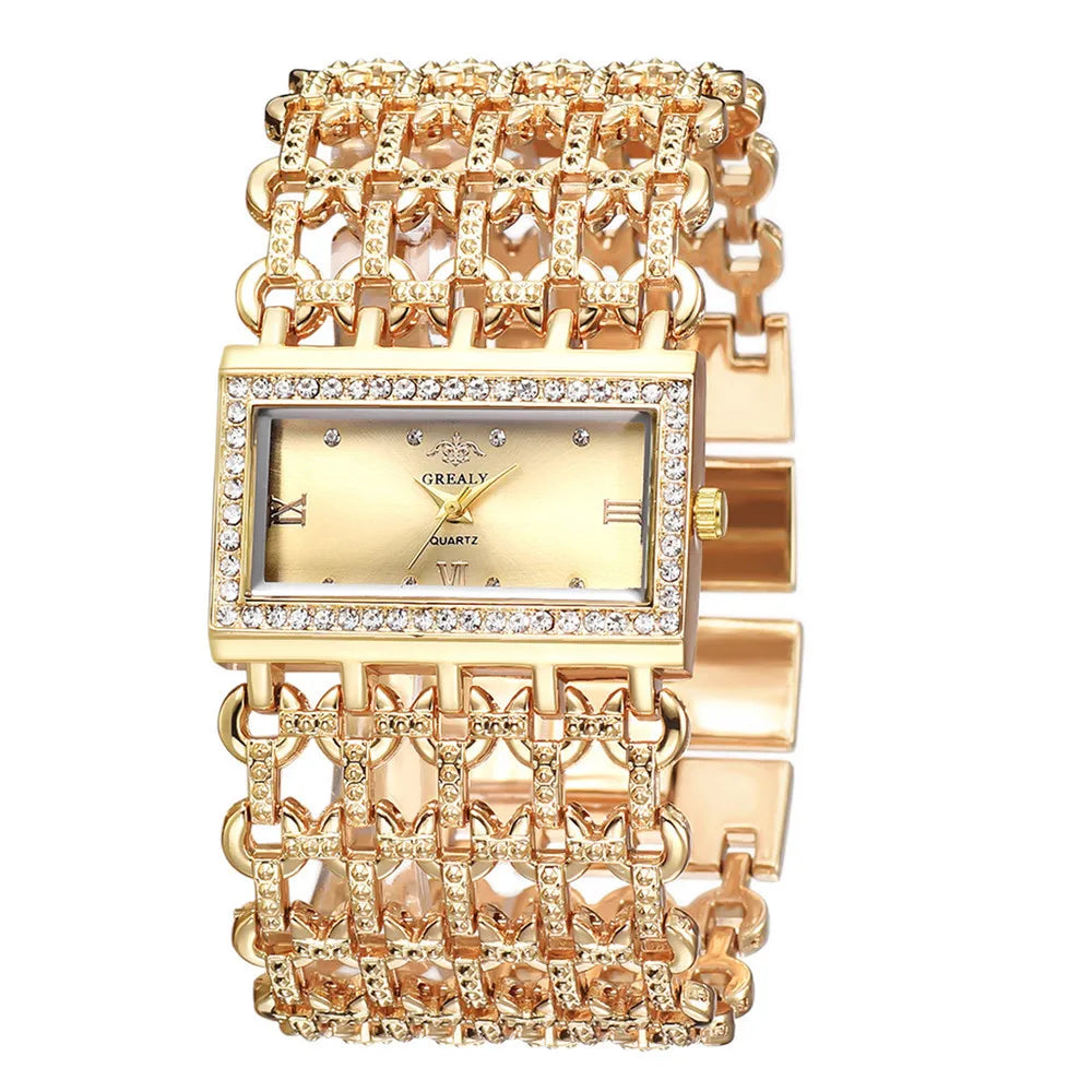 Reloj UTHAI W29 Mujer: Elegancia en Oro con Diamantes