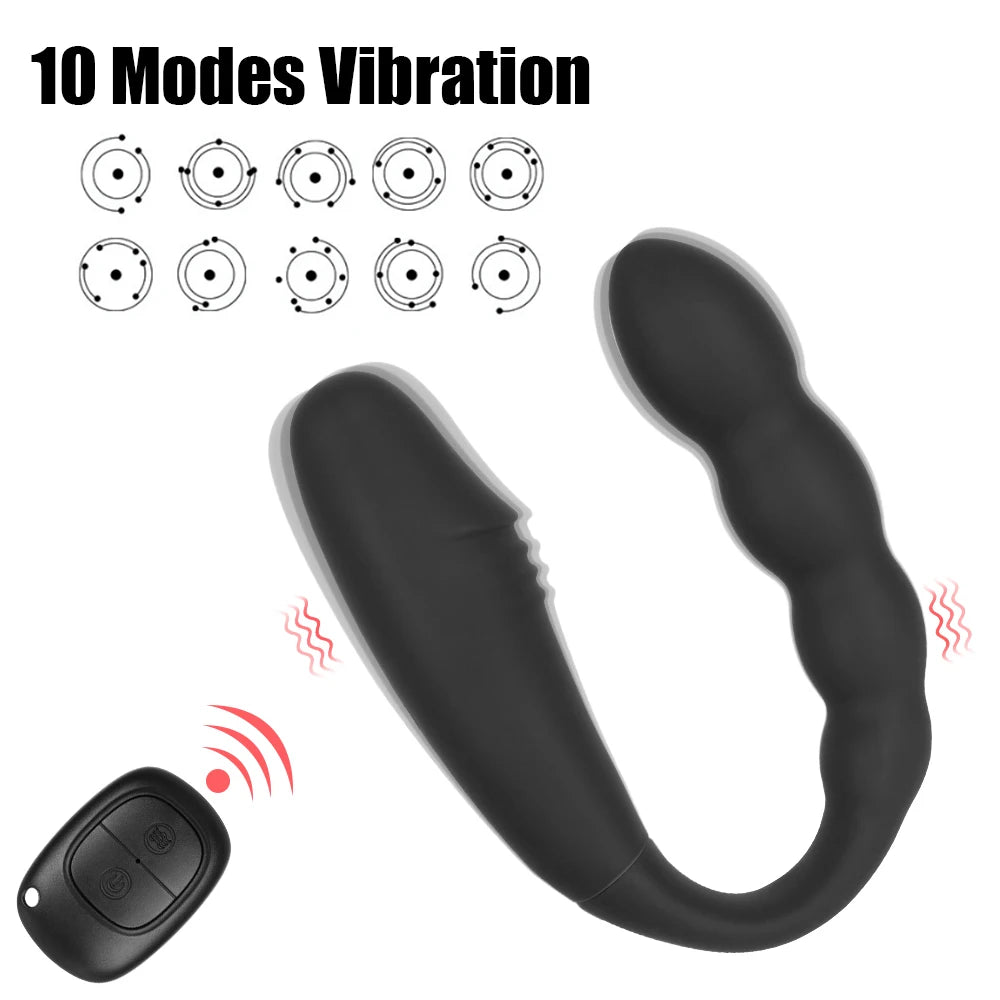 Vibrador Doble Cabeza Control Inalámbrico 🔥