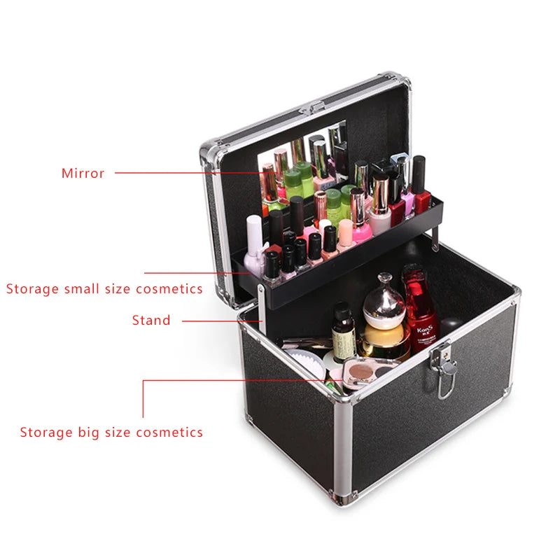 Maleta de Maquillaje Profesional: Belleza Organizada y Elegante