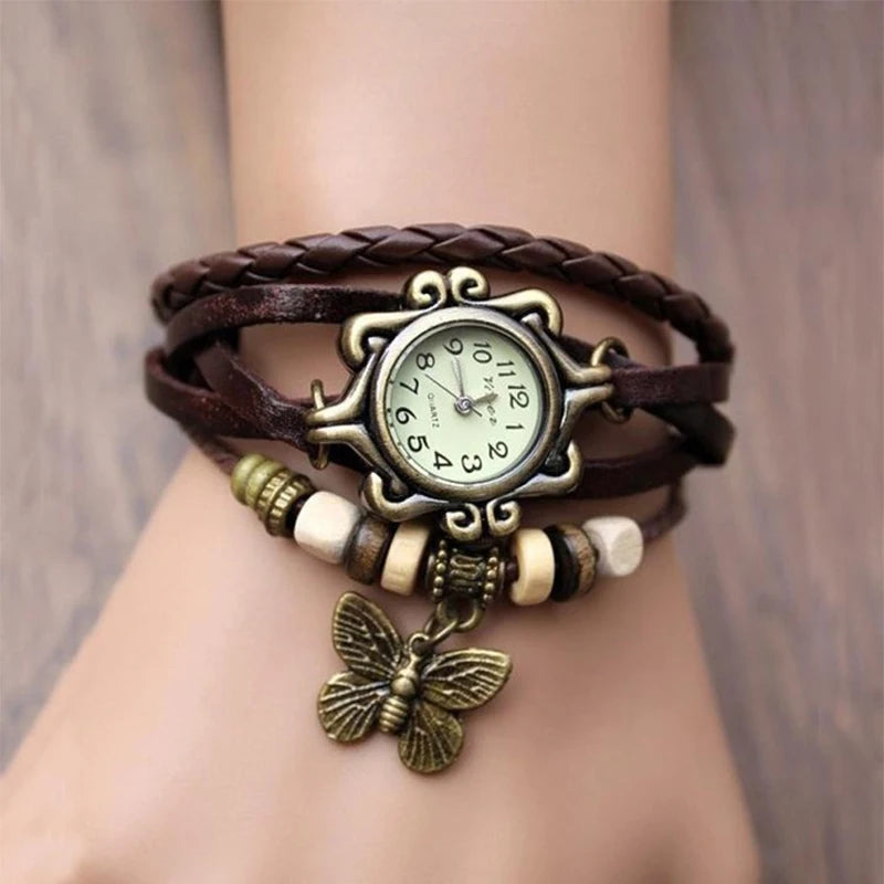 Reloj Mujer Vintage de Cuero Envuelto - Wal-Joy