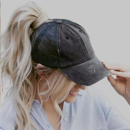 Gorra Vintage Ponytail Mujer: Estilo Único y Ajuste Perfecto