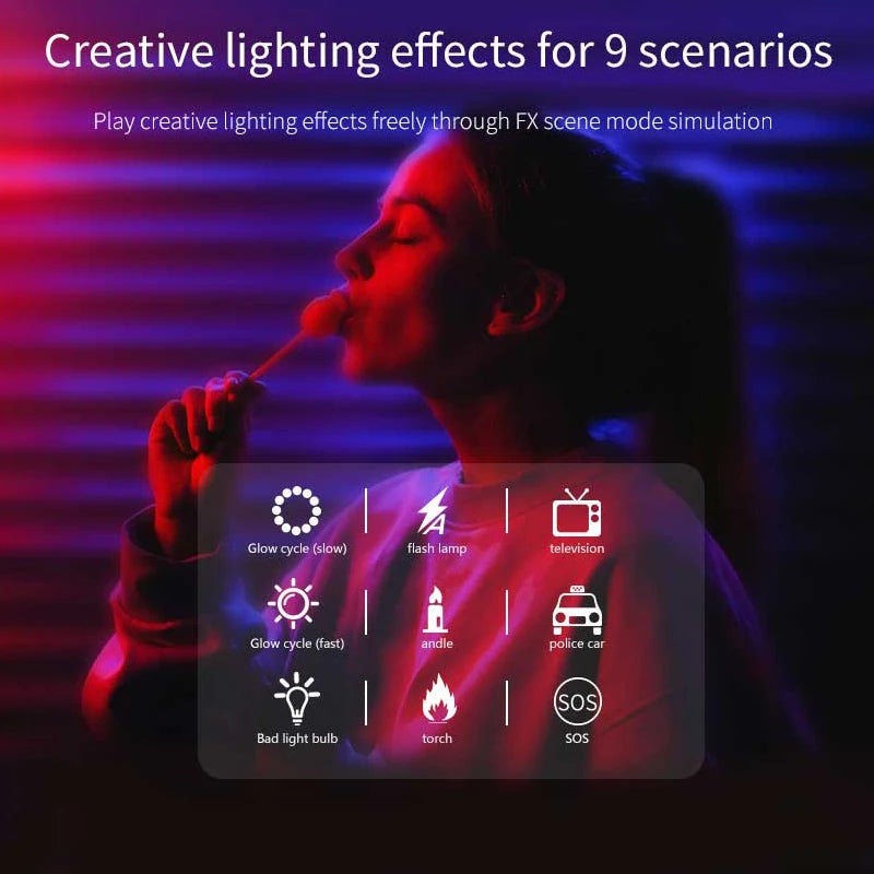 Luz LED Desiontal W70 RGB para Fotografía y Vídeo