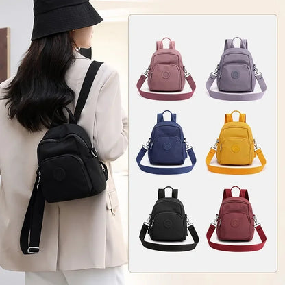 Fashion Women's Backpack Korean Style Small Backpacks Nylon Waterproof Mini Travel Backbags School Bag for College Students