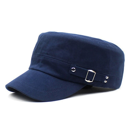 Gorra Táctica Plana de Estilo Militar - Protección Solar y Sofisticación 🌟 ¡Deslumbra con Elegancia y Atrevimiento! 🧢