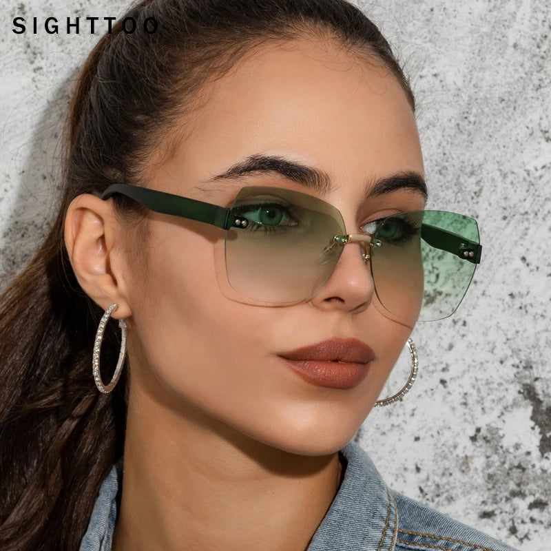 Gafas de Sol Rimless de Lujo Sighttoo 2022 🌟 ¡Destaca tu Estilo!