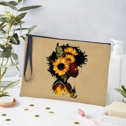 Organizador de Maquillaje Negro Floral 🌺 ¡Estilo Chic y Funcional!