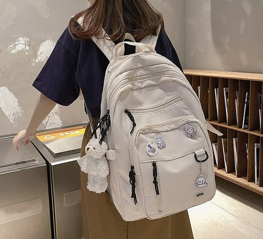 Mochila de Nylon de Alta Calidad para Estudiantes de Moda: ¡Lujo y Estilo sin Igual! 🎒🌟