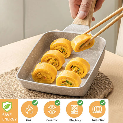 Sartén Omelet de Acero Inoxidable Antiadherente - Cookware Japonés