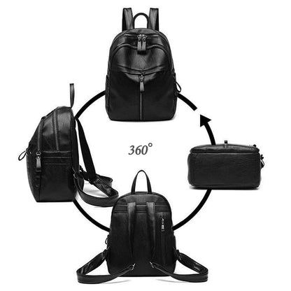 High Quality Youth PU Leather Backpack For Teenage Girls School Bag Designer Large Capacity Antitheft Shoulder Bags Travel Bag