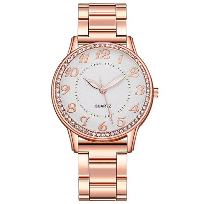 Reloj de Pulsera de Lujo Rosa para Mujer by HEZHUKEJI