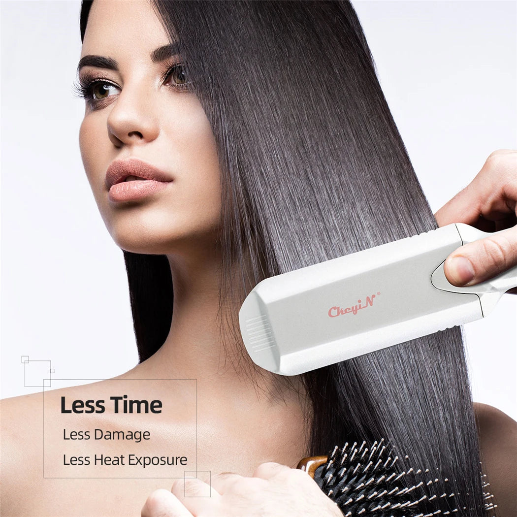 Plancha de Pelo Profesional CkeyiN: ¡Transforma Tu Cabello en Minutos! 🌺