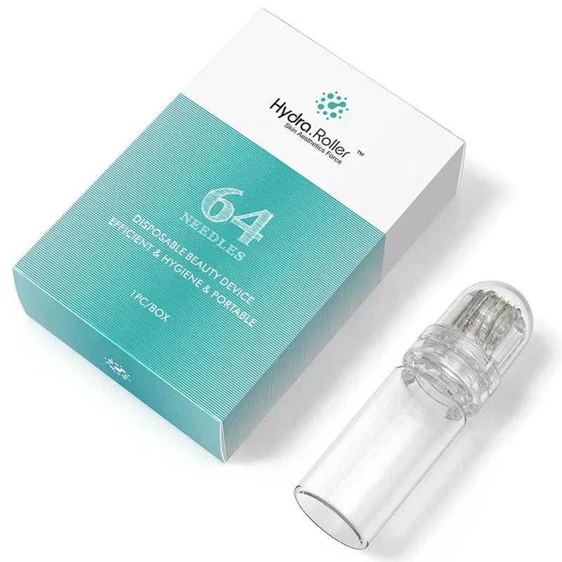 Rodillo Hydra 64 Sistema de Belleza para la Piel - Titanio Microneedle 0.25 0.5 1.0