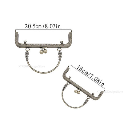 1PC Metal Kiss Clasp Lock Frame Metal Frame Kiss Clasp Lock For Handbag Purse Coin Bag DIY Tool DIY Metal Frame Purse Handle