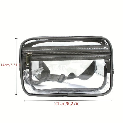 1pc Portable Waist Bag Transparent, Outdoor Sports Adjustable Shoulder Strap Perfect for Fitness Travel