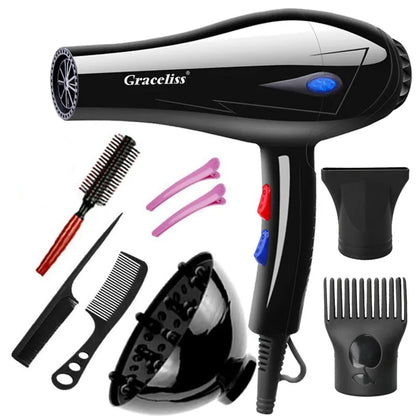 Secador de Pelo Profesional Graceliss 1800-3800W 110V/220V con Asa Plegable