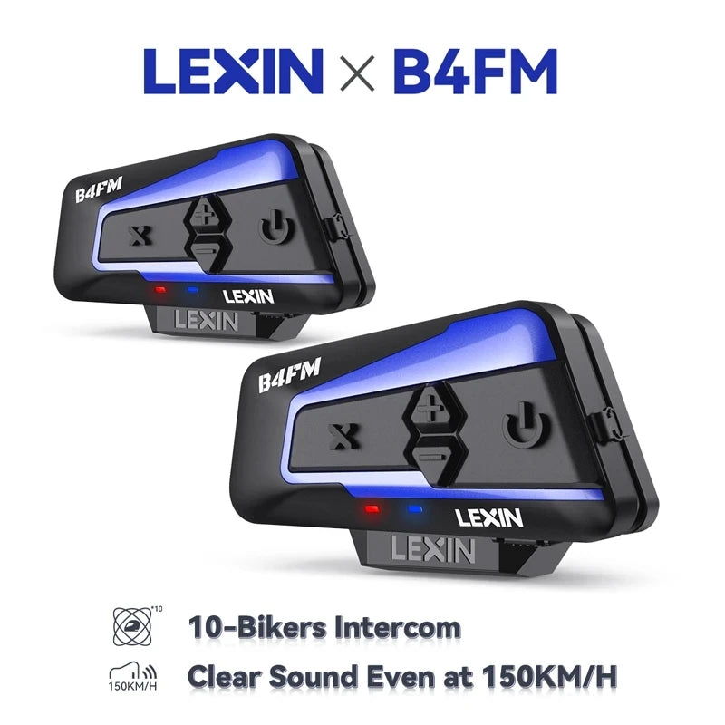 Intercomunicador de Casco Lexin B4FM-X: Comunicación sin límites ¡y música compartida!