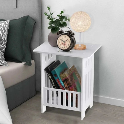 European Style Bedside Modern Minimalist Mini Storage Rack Living Room Small Square Table Magazine Table Small Coffee Table