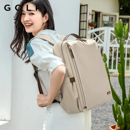 GOLF Women's Backpack Fashion New Travel Simple Business Large Capacity Laptop 15.6 inch Casual Student Backpack Women