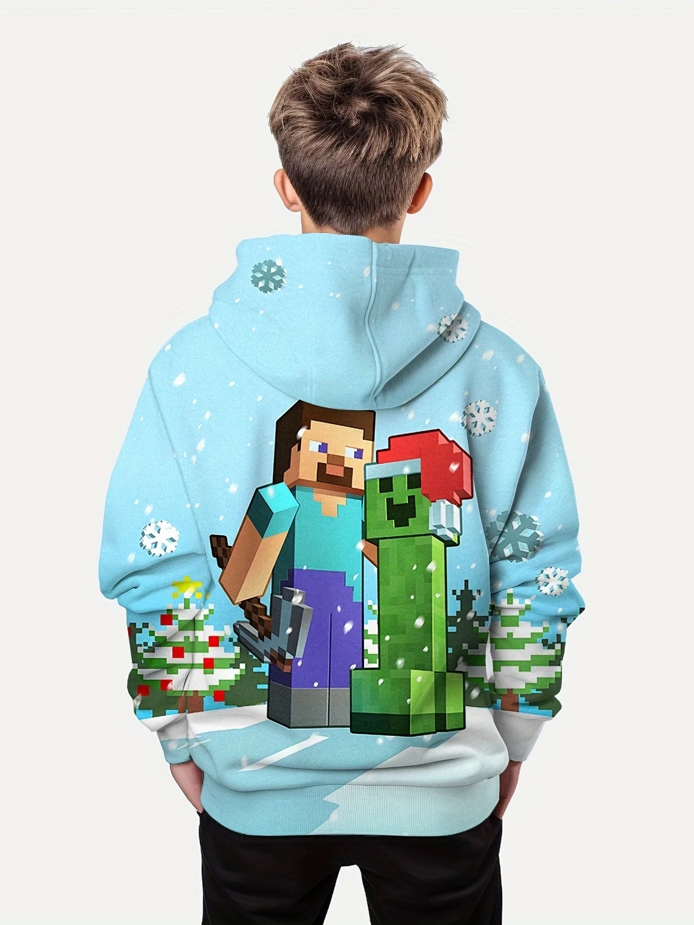 Sudadera con Capucha Cartoon Gaming 3D para Niños 🎮