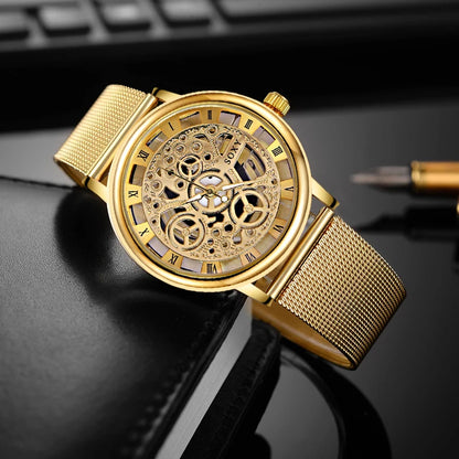 Reloj Skeleton de Oro de Lujo para Parejas - MOONBIFFY