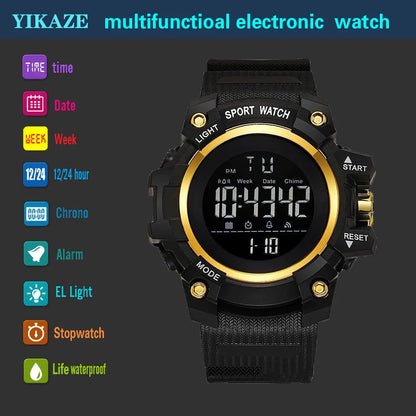 Reloj Deportivo Digital de Lujo YIKAZE Military Men's Watches