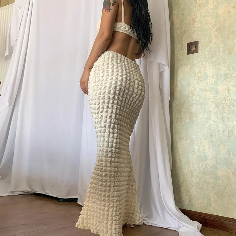 Vestido de Fiesta "Bubble Waffle" - Elegancia y Estilo Únicos