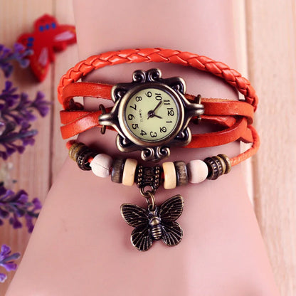 Reloj Mujer Vintage de Cuero Envuelto - Wal-Joy