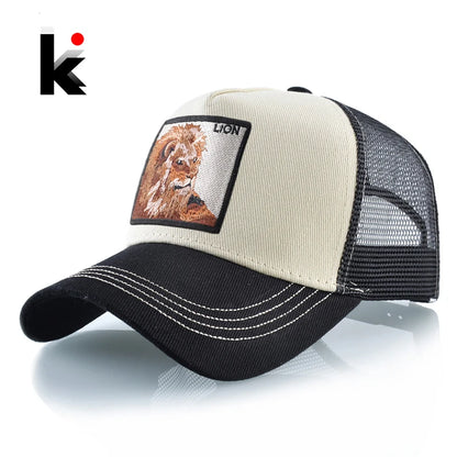 Gorro de Béisbol Hip Hop con Parche de León Bordado 🧢