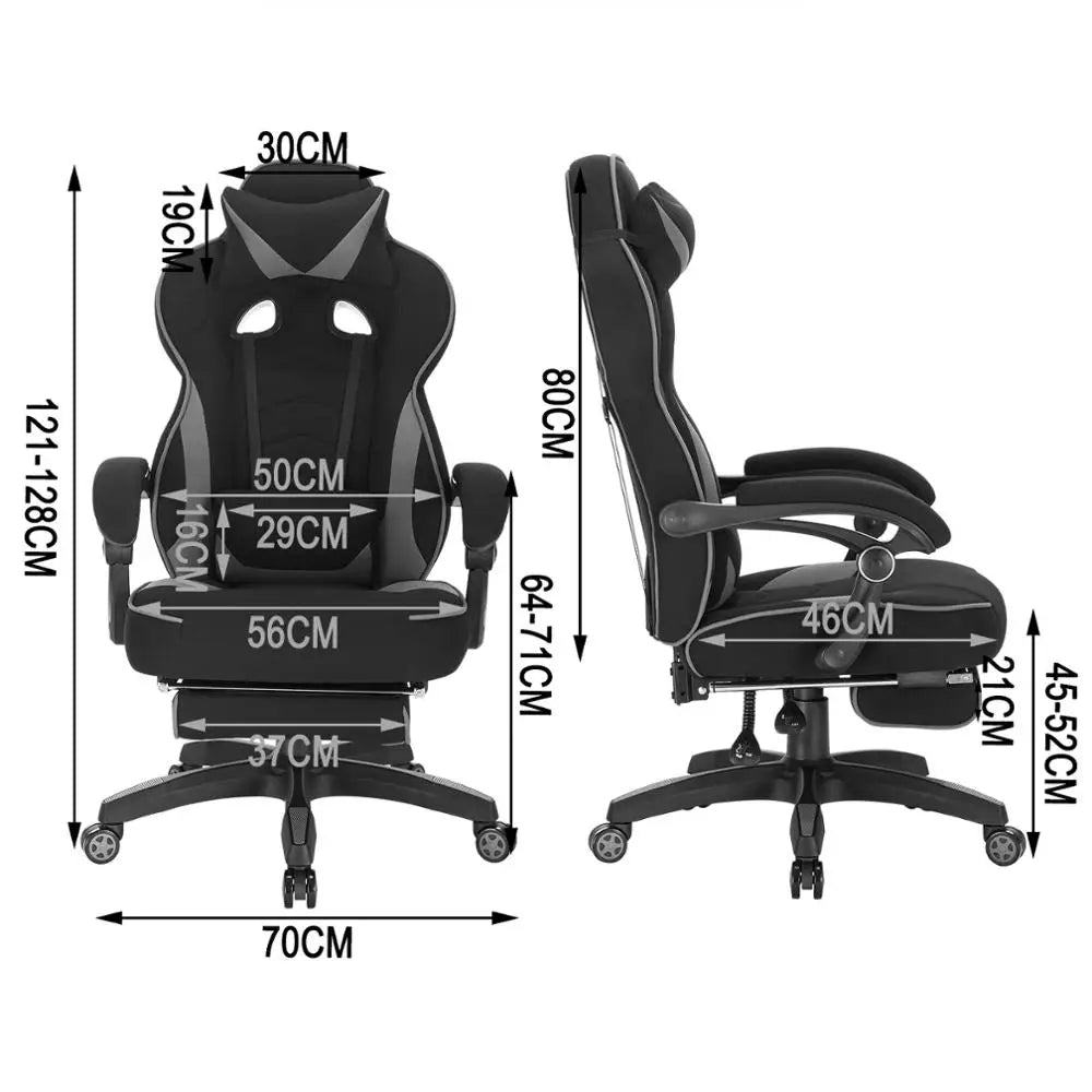 WOLTU Gaming Chair Racing Chair Office Chair Computer Chair Desk Chair Sports Seat with Headrest Lumbar Cushion with Footrest