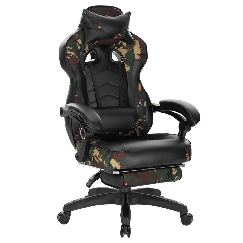 WOLTU Gaming Chair Racing Chair Office Chair Computer Chair Desk Chair Sports Seat with Headrest Lumbar Cushion with Footrest